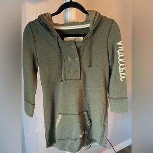Hollister Green Hoodie with White Text